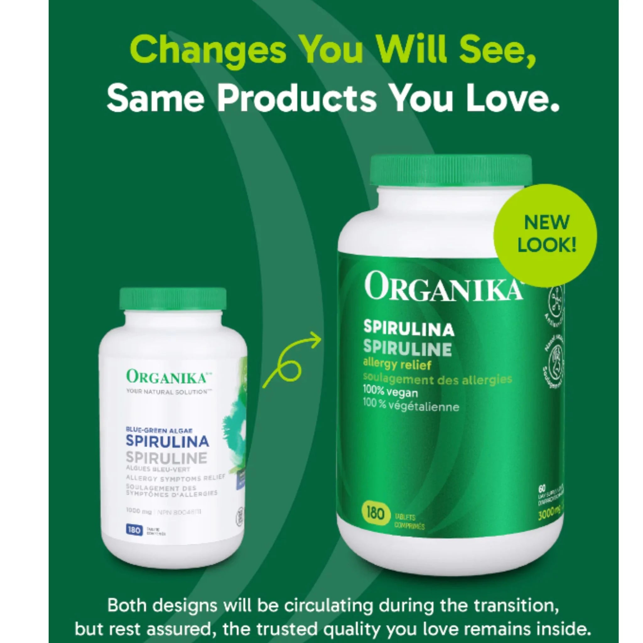 Organika Spirulina 1000mg Tablets - Nature's Source Inc