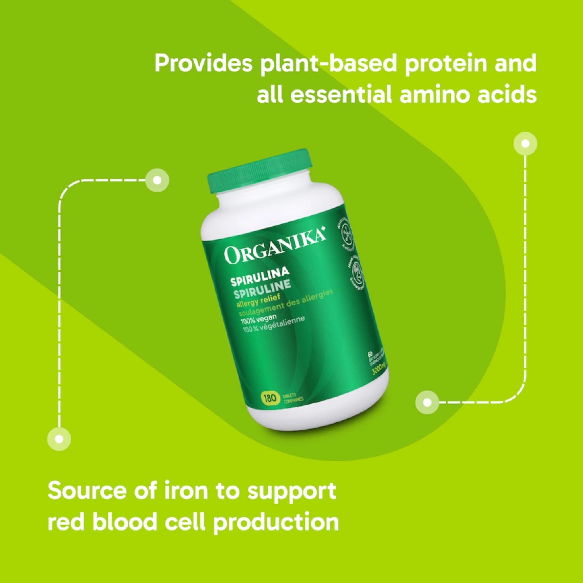 Organika Spirulina 1000mg Tablets - Nature's Source Inc