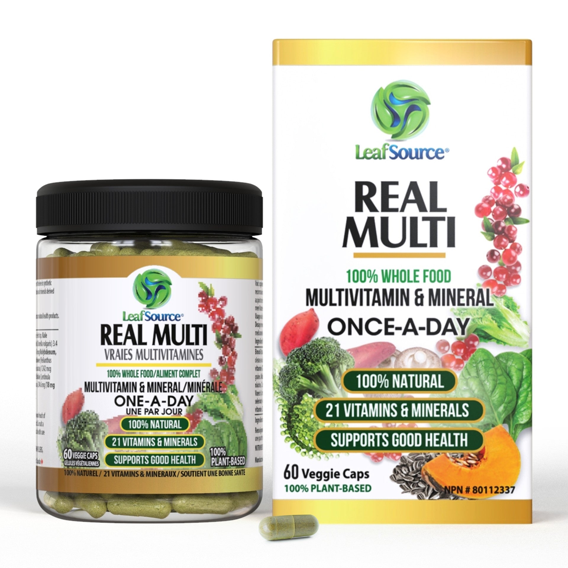LeafSource Real Multi 60 Vegetable Capsules - Nature's Source Inc