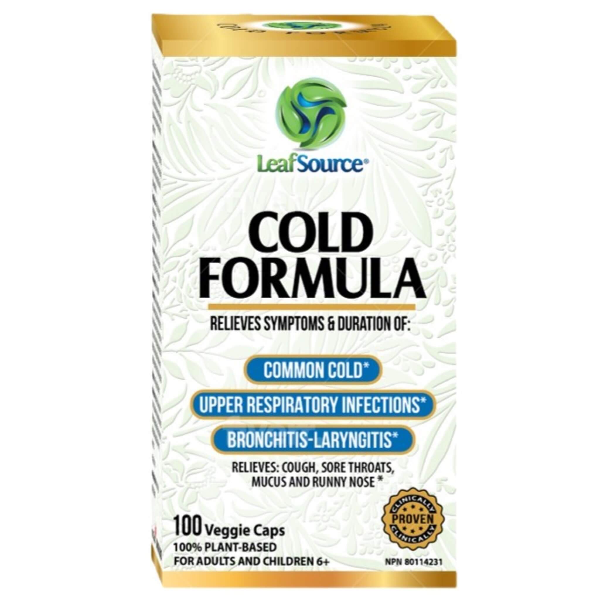 LeafSource Cold Formula 100 Vegetarian Capsules