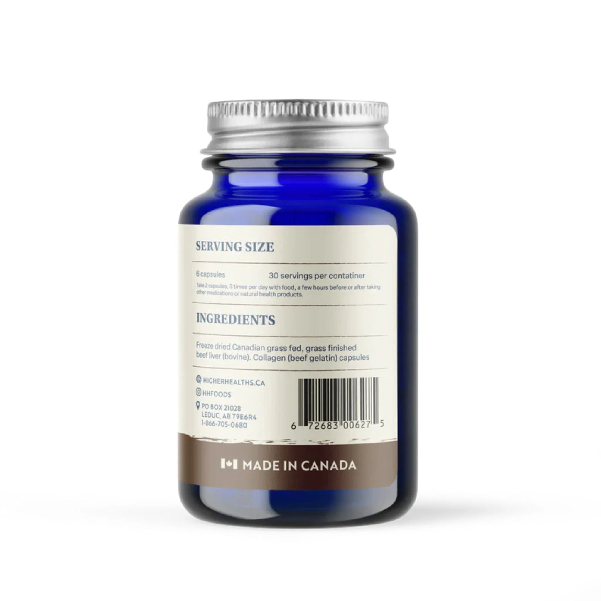 Higher Healths Beef Liver 180 Capsules - Nature's Source Inc