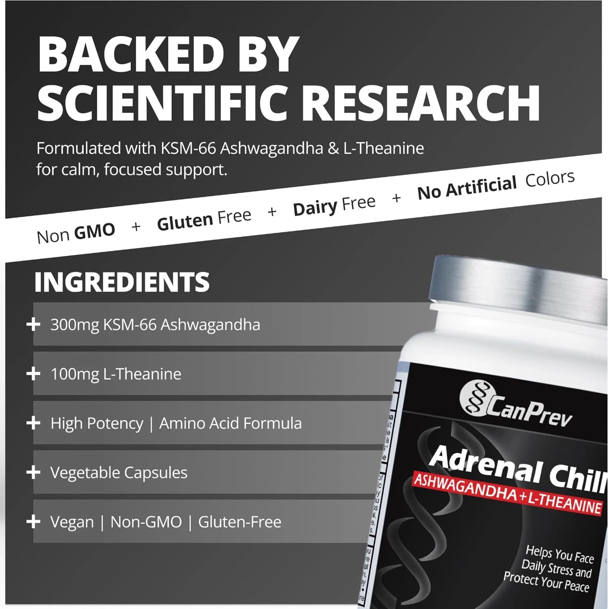 CanPrev Adrenal Chill Men 90 Vegan Capsules