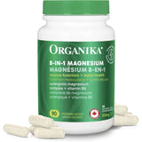 Organika 8 - in - 1 Magnesium 90 Vegetarian Capsules - Nature's Source Inc