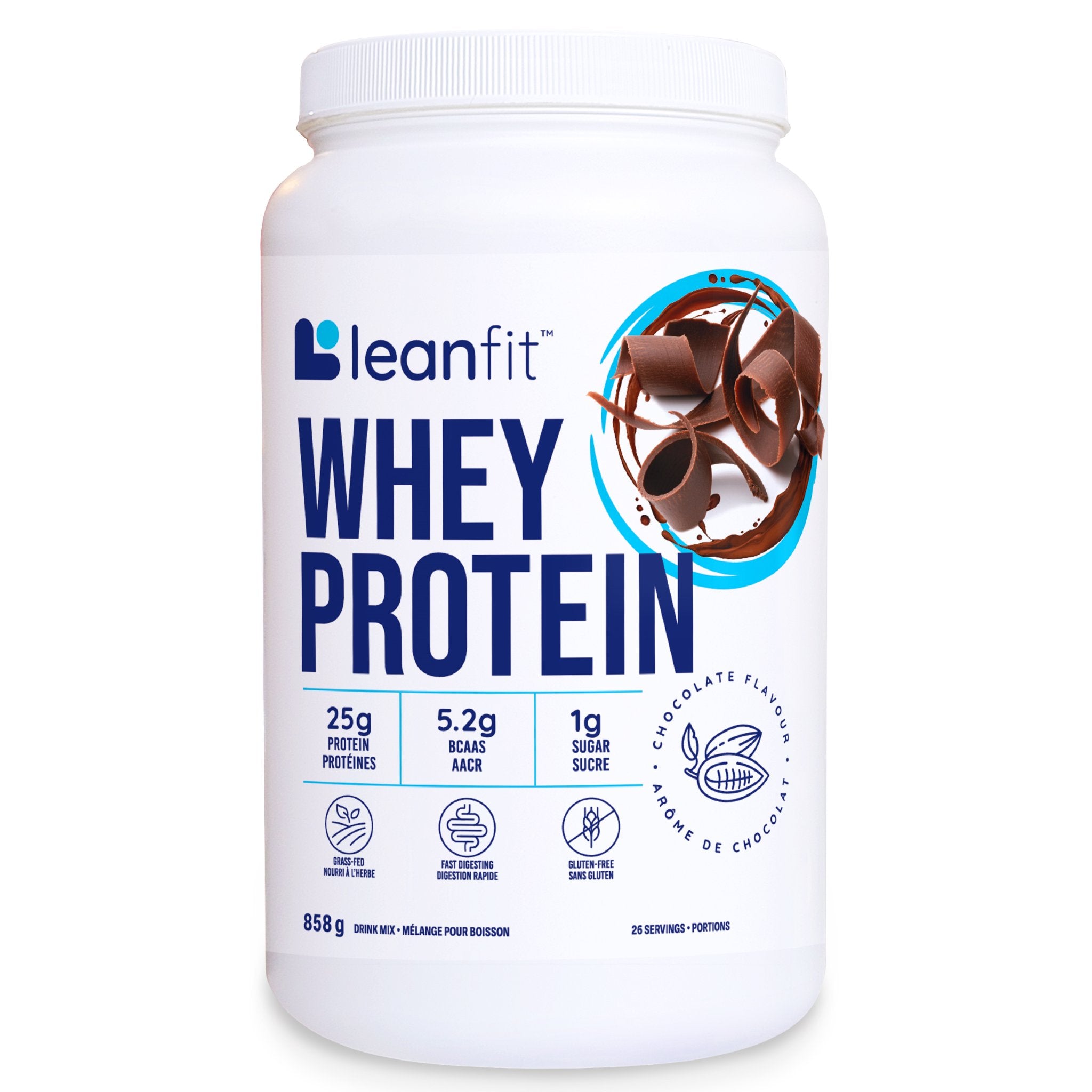 LeanFit Whey Protein Chocolate 858g - Nature's Source Inc