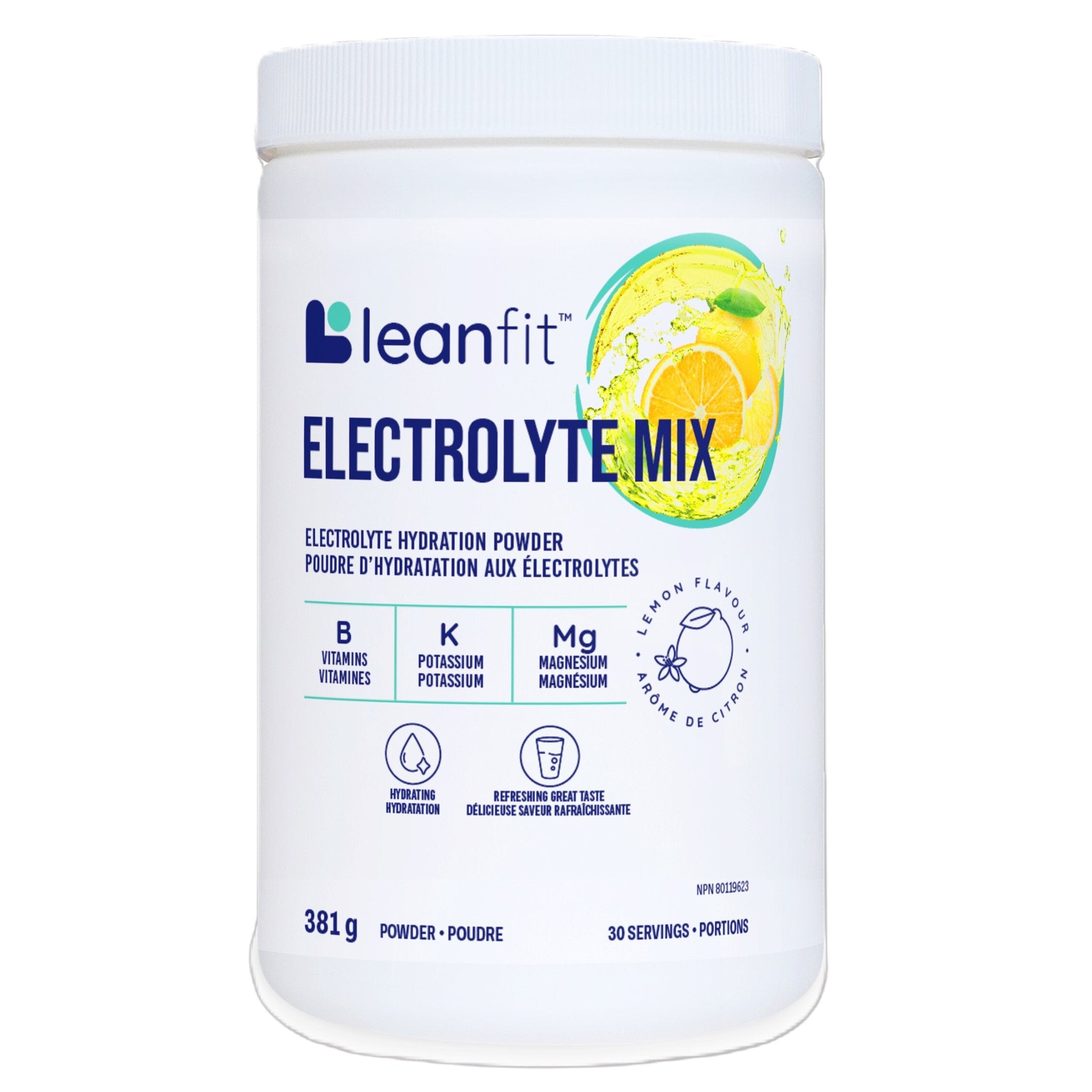 LeanFit Electrolyte Mix Lemon 381g - Nature's Source Inc