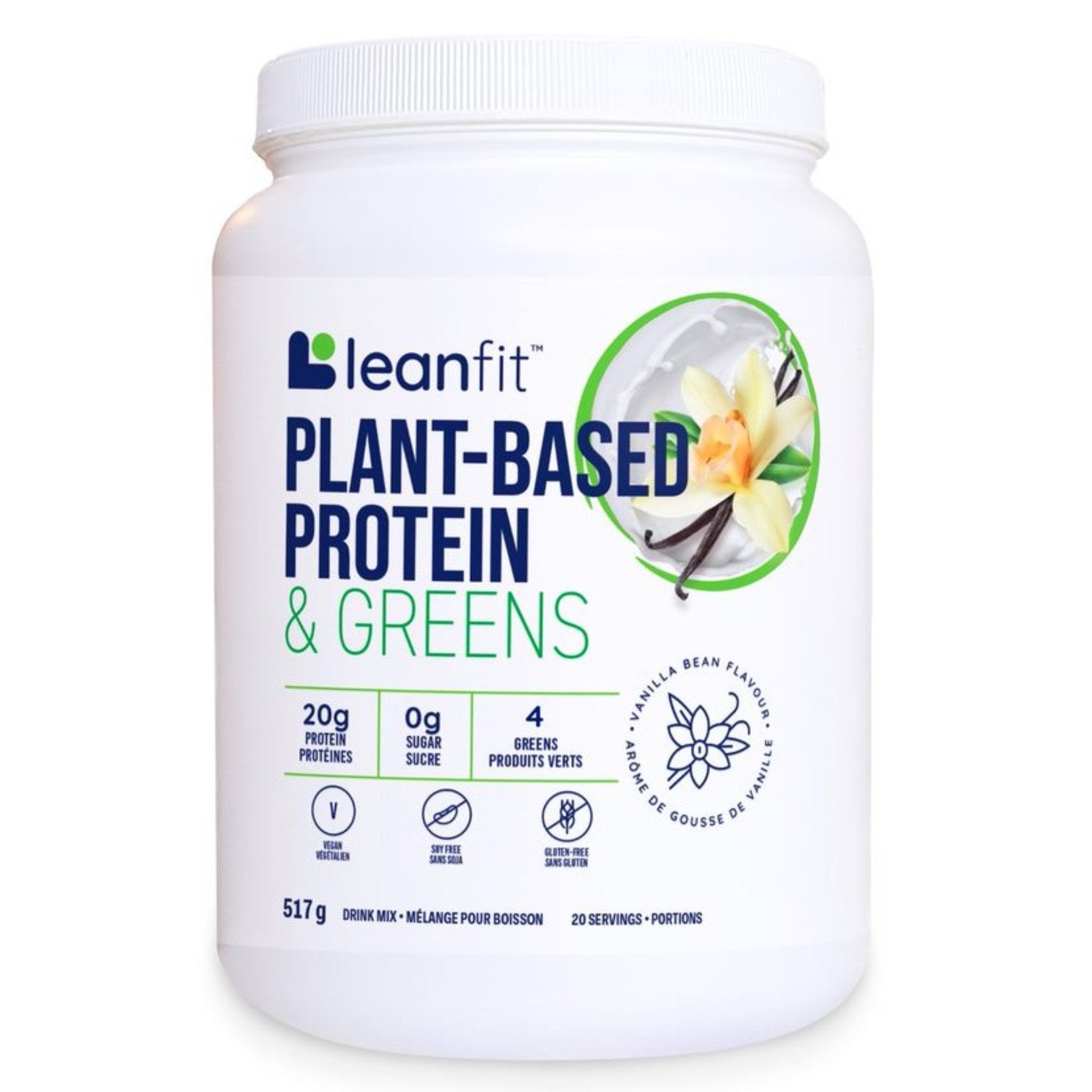 LeanFit Protein & Greens Vanilla Bean 517g - Nature's Source Inc