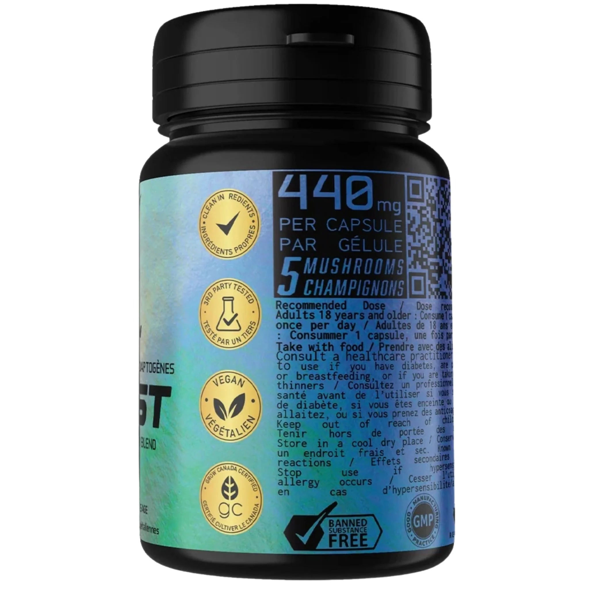 VEGAIN BOOST Adaptogenic Mushroom Blend 60 Vegan Capsules
