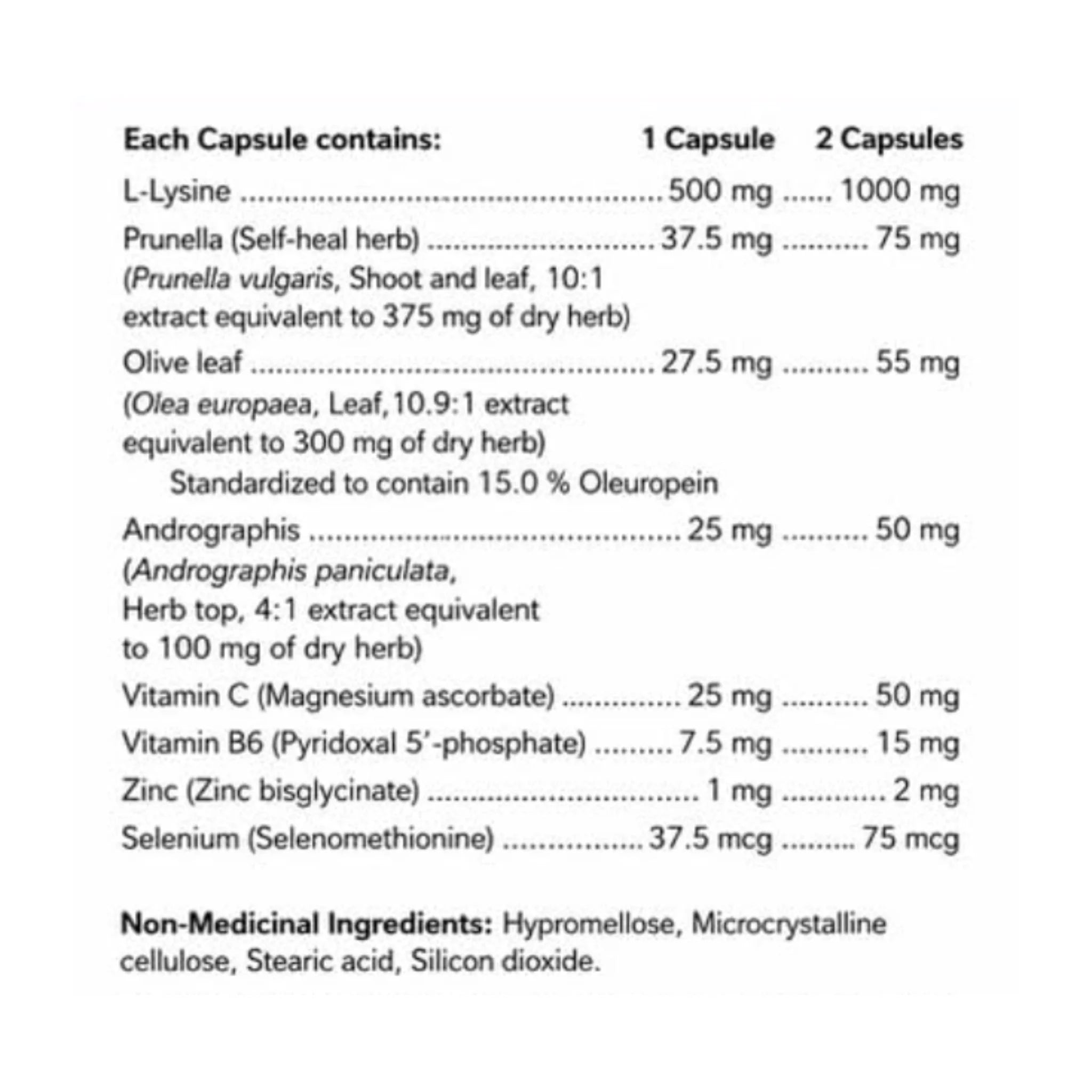 Natra LYSINEprotect 60 Capsules - Nature's Source Inc
