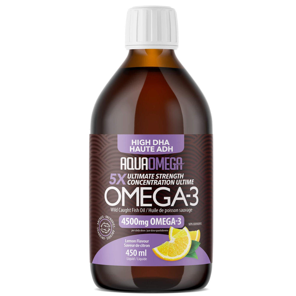 AquaOmega High DHA Lemon 450ml