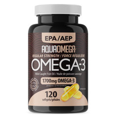 AquaOmega EPA Regular Strength 1700mg Omega-3, 120 Softgels - Reduces Inflammation in the Body, Treats Heart Disease, Arthritis, and Other Inflammatory Conditions, Supports Bone Frailty