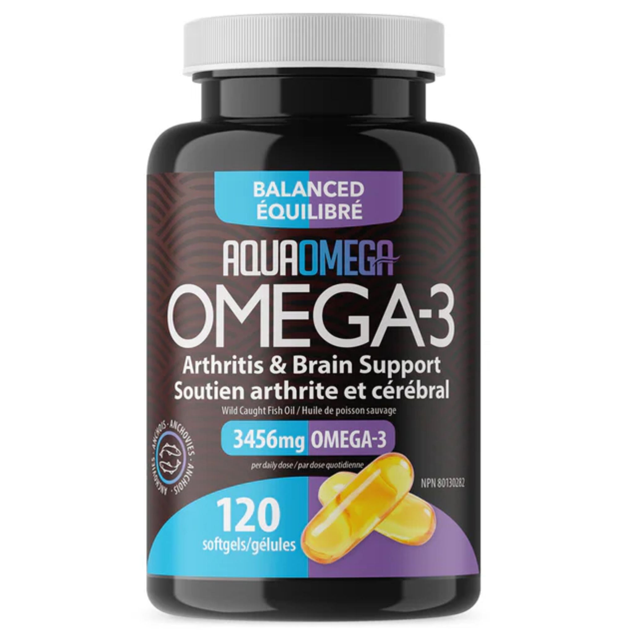 AquaOmega Balanced Omega - 3 120 Softgels - Nature's Source Inc