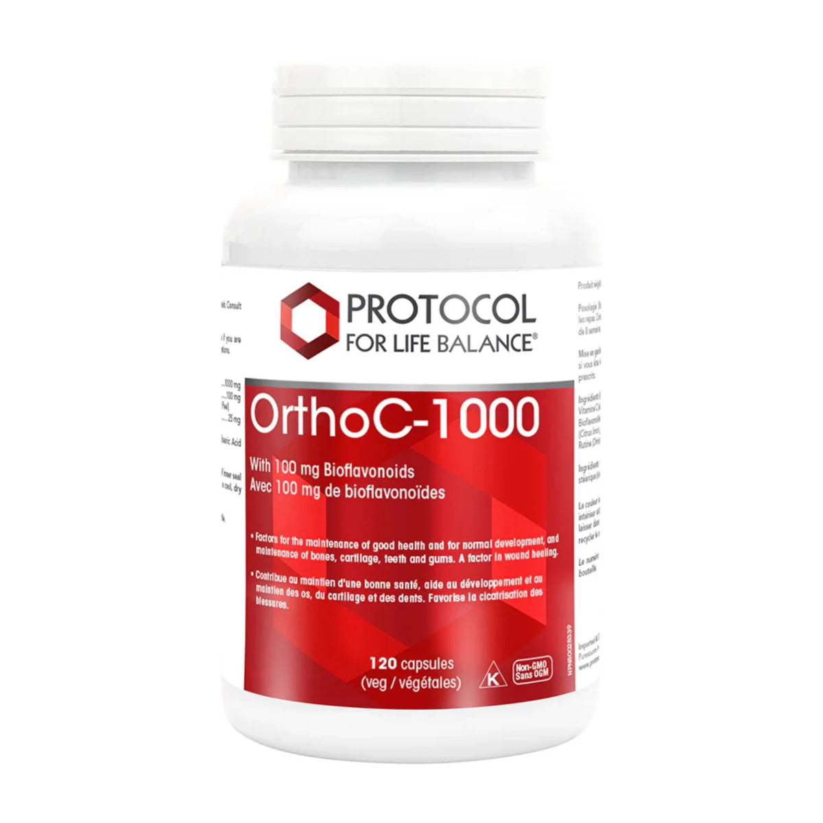 Protocol Ortho C-1000mg + Bioflavonoid 120 Vegetable Capsules