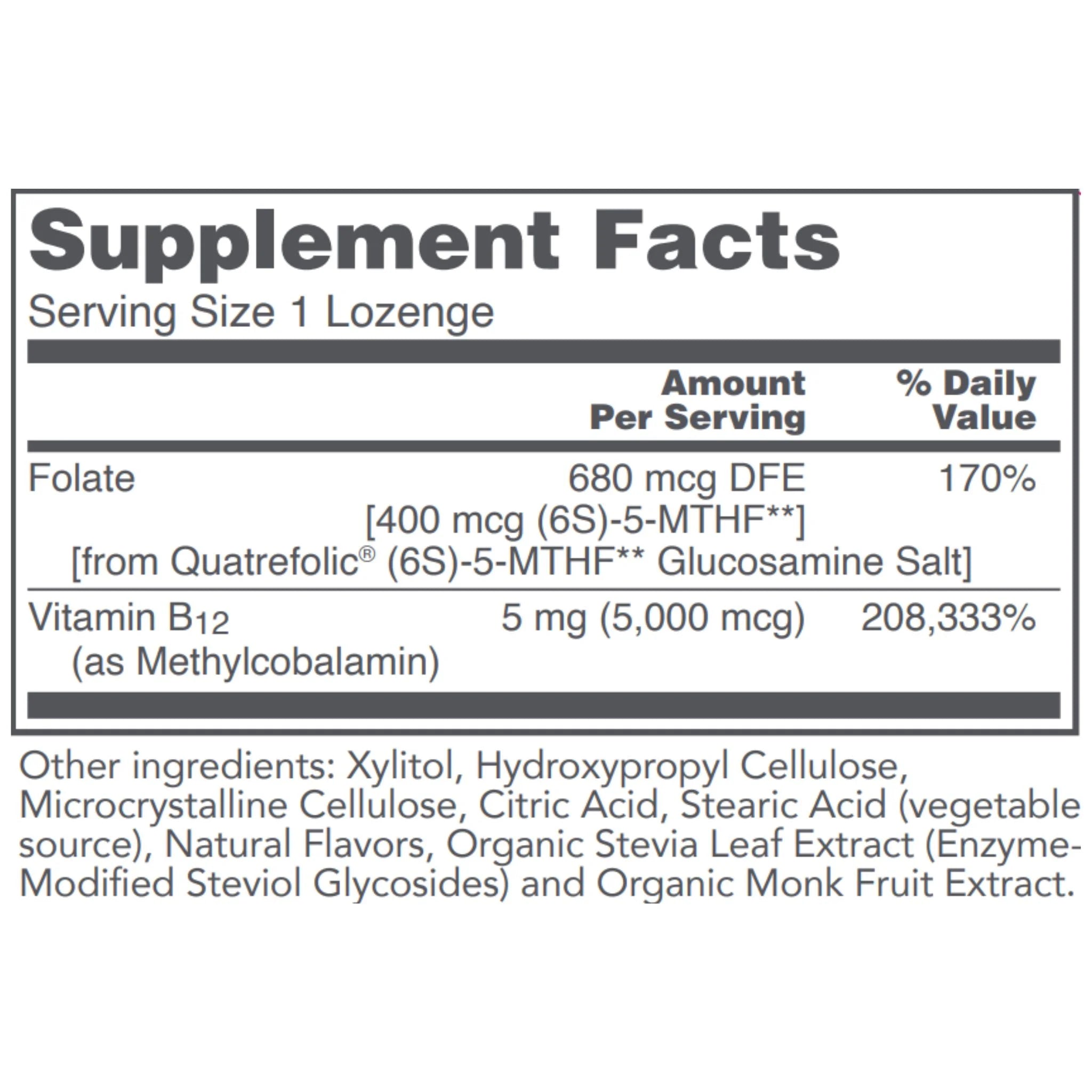 Protocol B-12 5000mcg Methylcobalamin 60 Lozenges