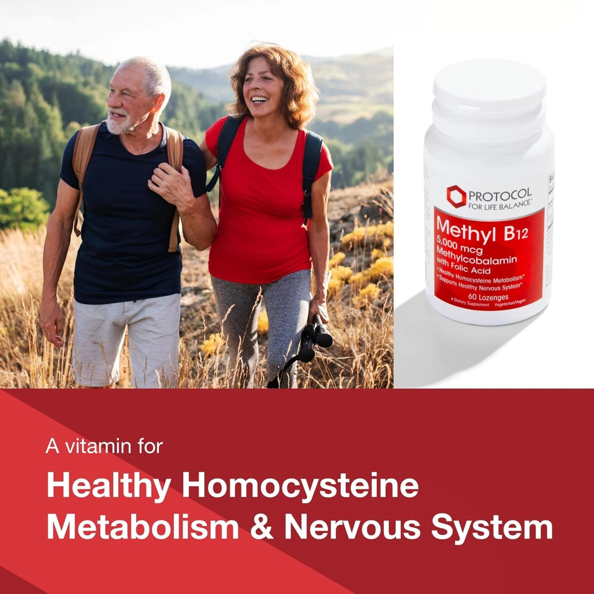 Protocol B-12 5000mcg Methylcobalamin 60 Lozenges
