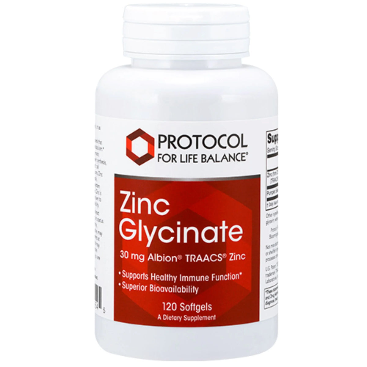 Protocol Zinc Glycinate 30mg 120 Softgels
