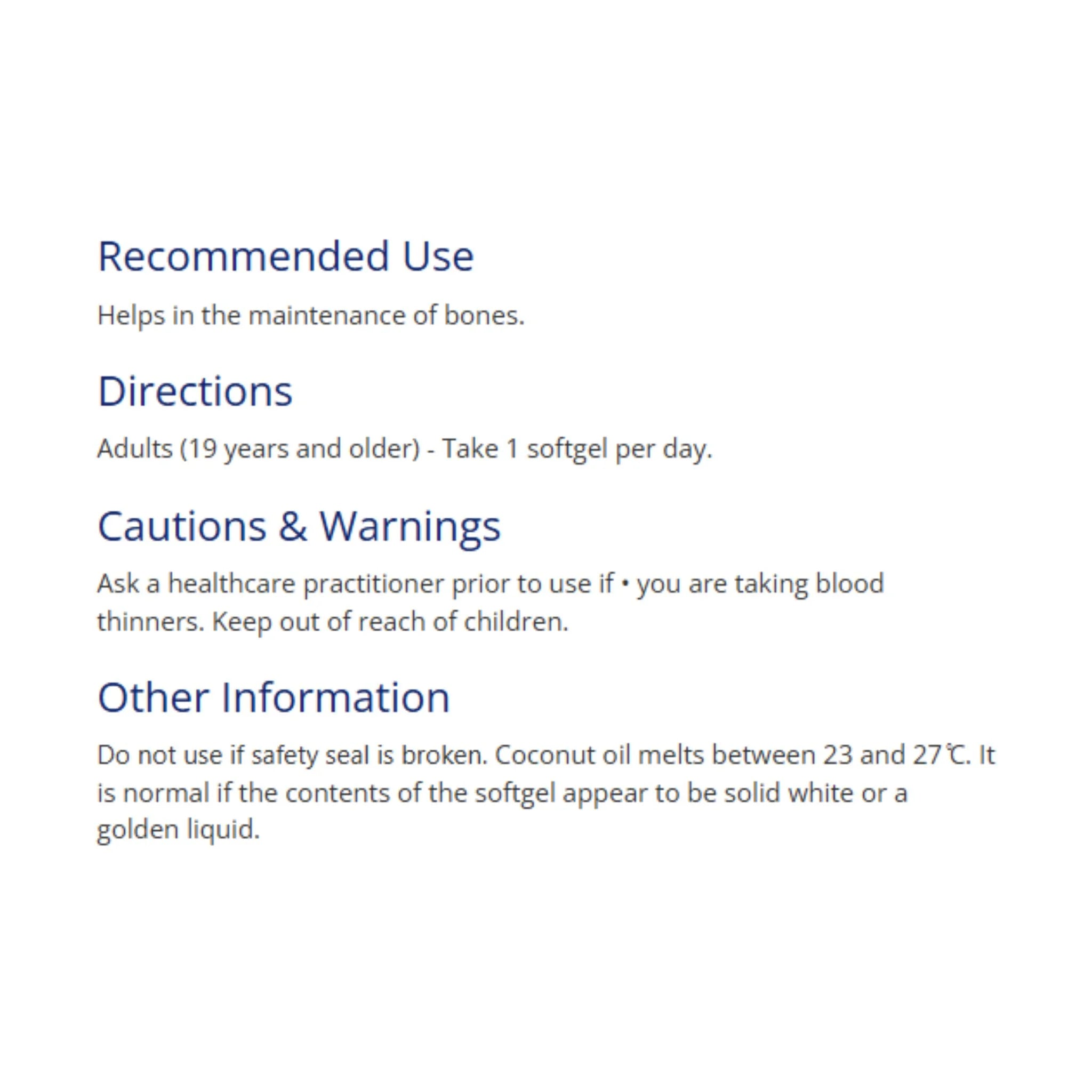 CanPrev K2 120mcg 240 Softgels - Nature's Source Inc
