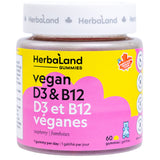Herbaland Vegan D3 & B12 Raspberry 60 Gummies - Nature's Source Inc