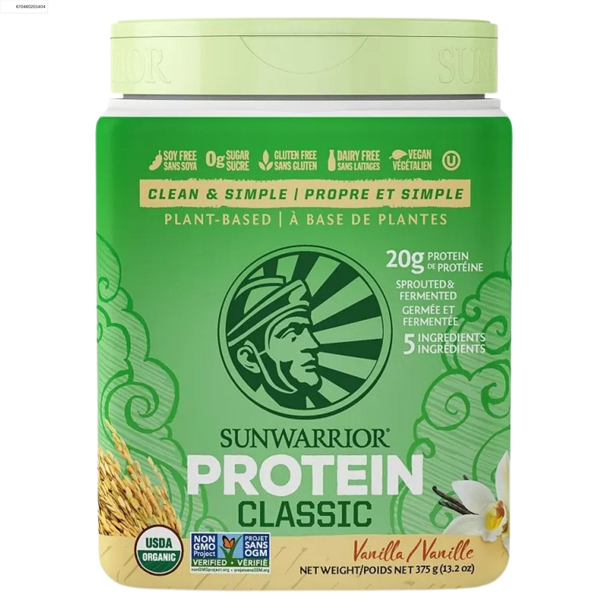 Sunwarrior Classic Organic Protein Vanilla 375g - Nature's Source Inc