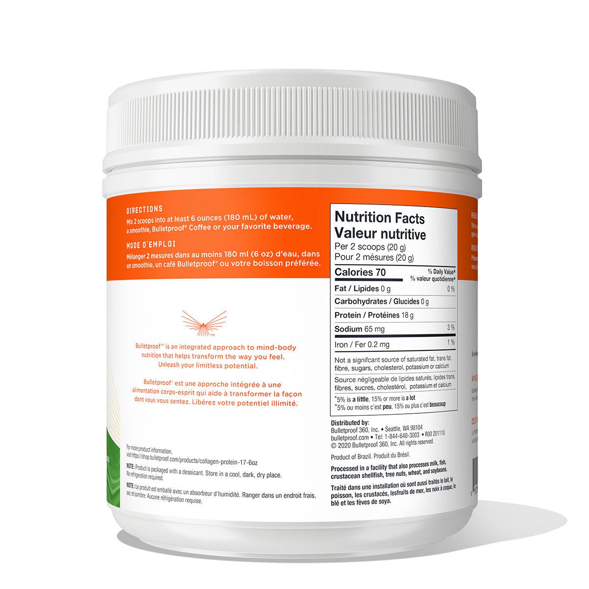 Bulletproof Collagen Protein Unflavoured 500g