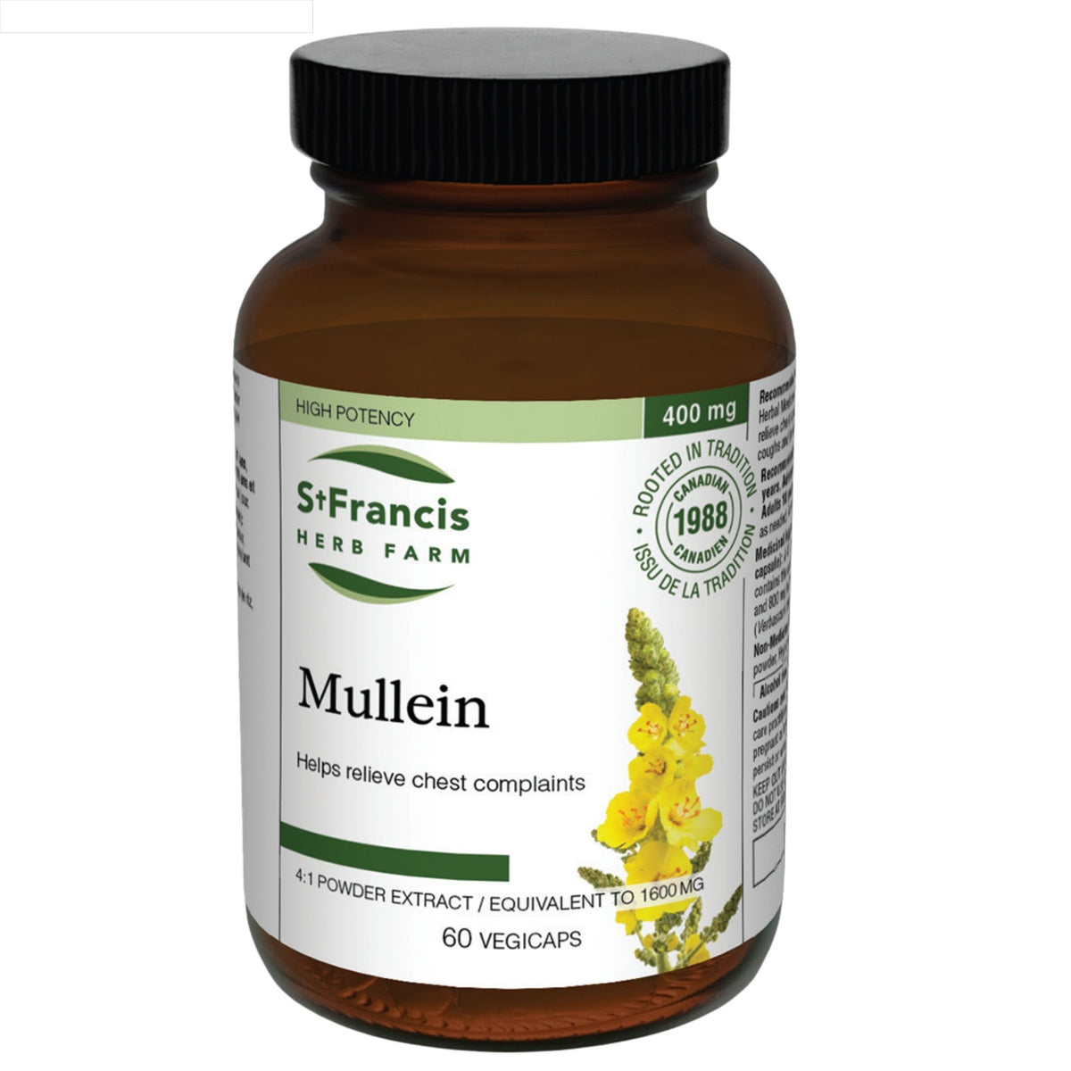 St. Francis Mullein 60 Vegetable Capsules - Nature's Source Inc