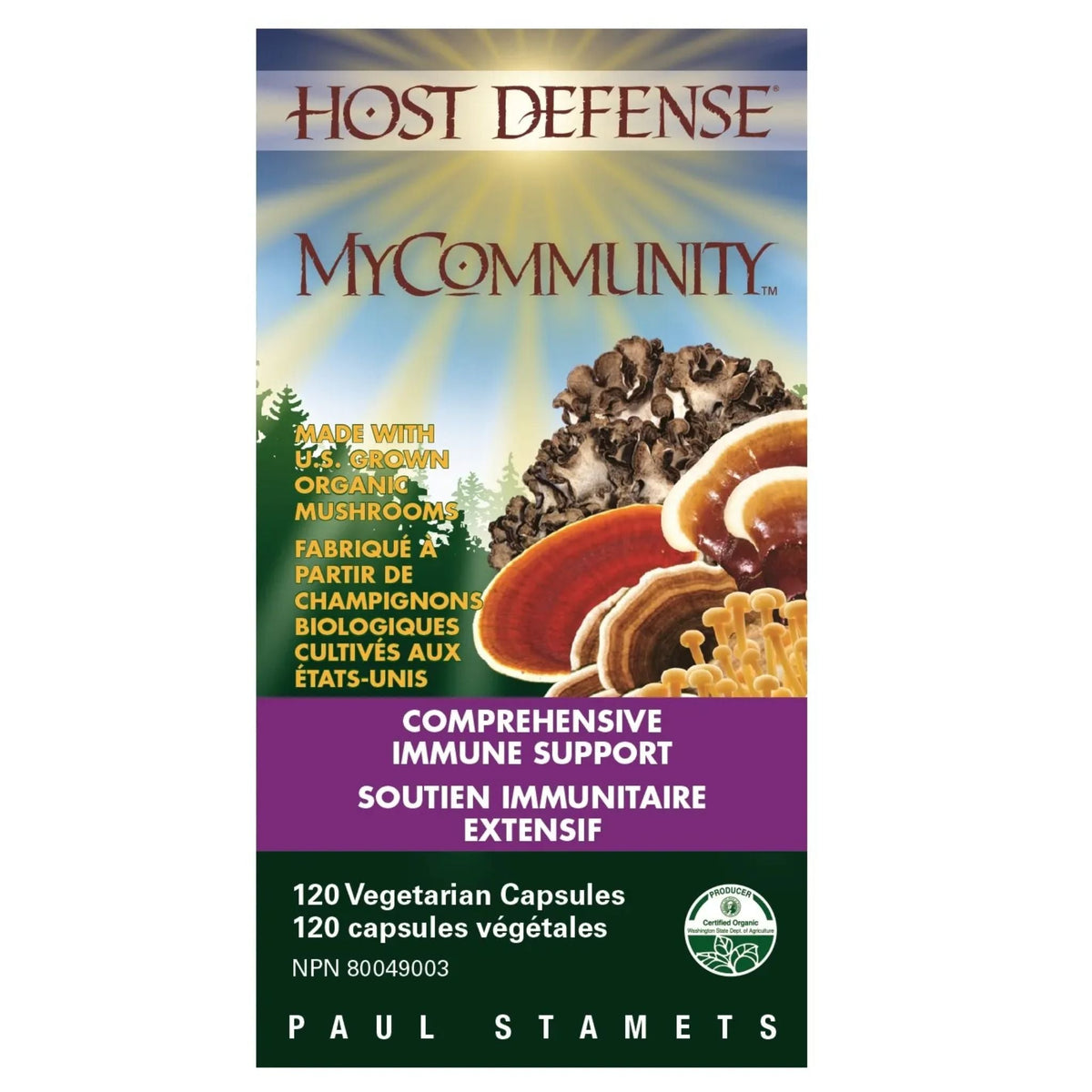 Host Defense MyCommunity 120 Vegan Capsules - Encourages Healthy And Balanced Immune Response, Supports Body’s Innate Defense And Repair Systems - Nature's Source Inc