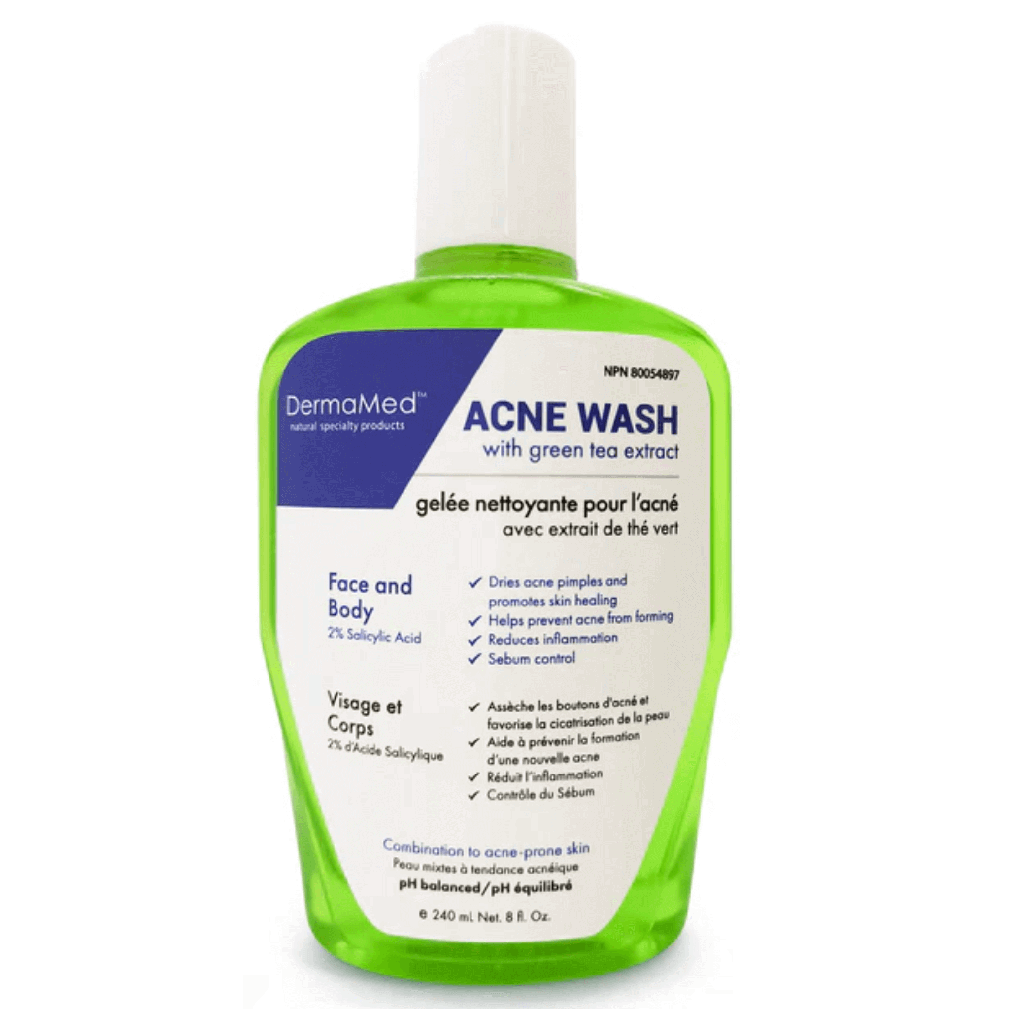 DermaMed Acne Prone Wash with Green Tea 240ml