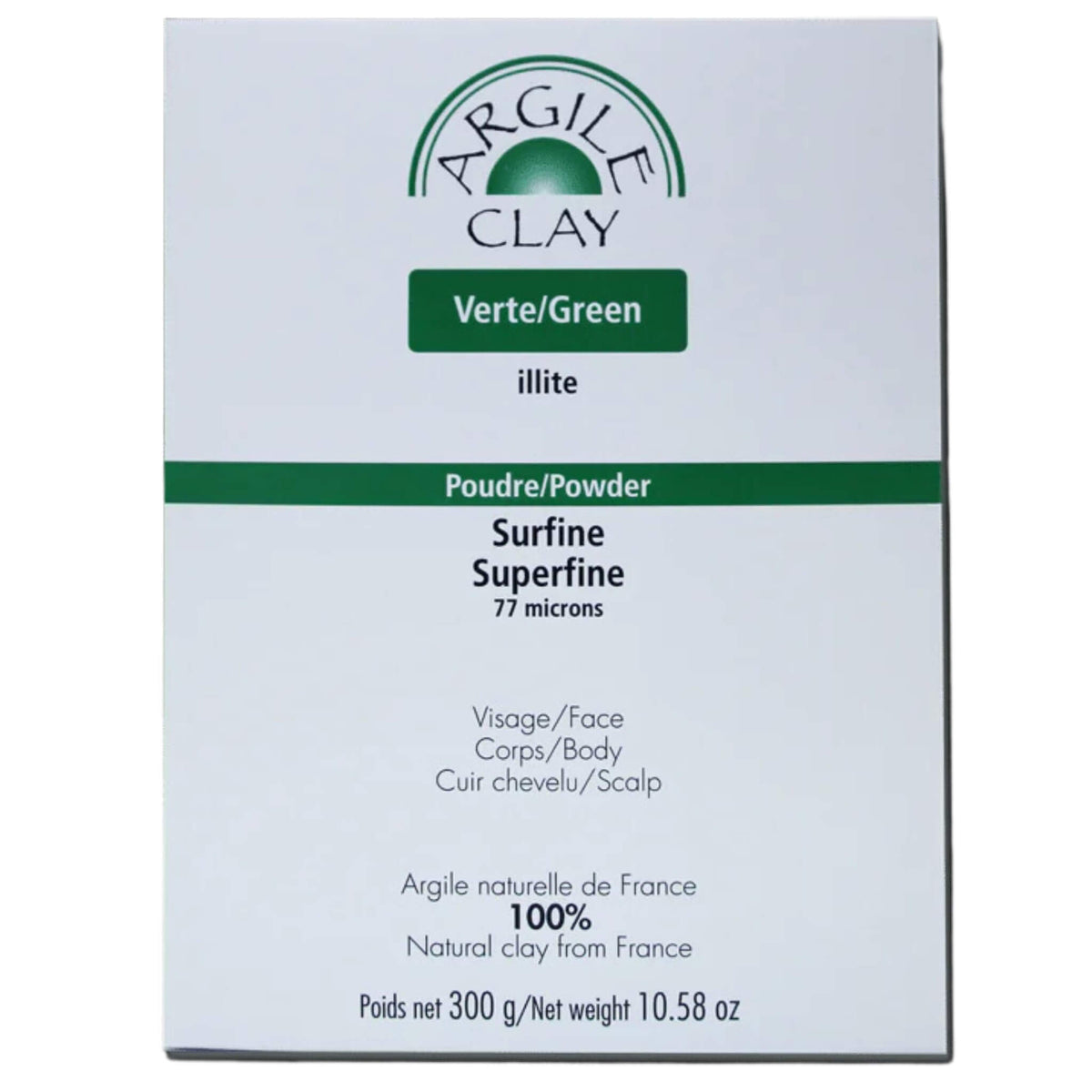 Homeocan-Argile Clay Green Illite Super Fine Powder Clay 300g