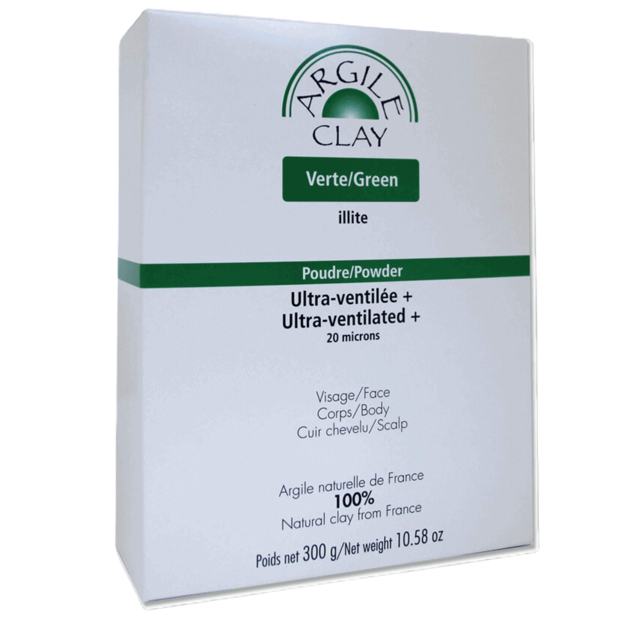 Homeocan-Argile Clay Green Illite Ultra Ventilated Powder Clay 300g