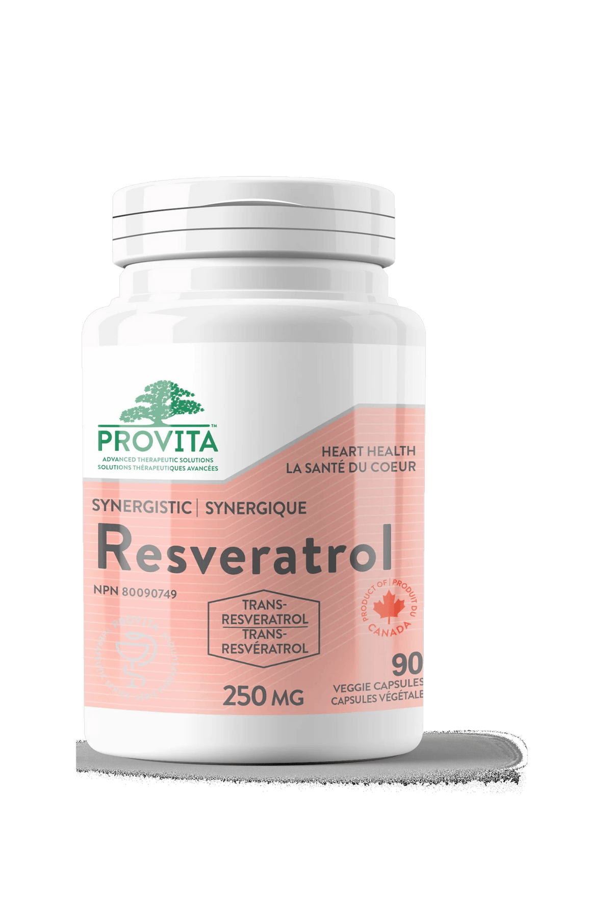 Provita Resveratrol Forte 90 Vegan Capsules - Promotes Cardiovascular Health and Mind, Antioxidants Property, Reduces Oxidative Stress and Inflammation