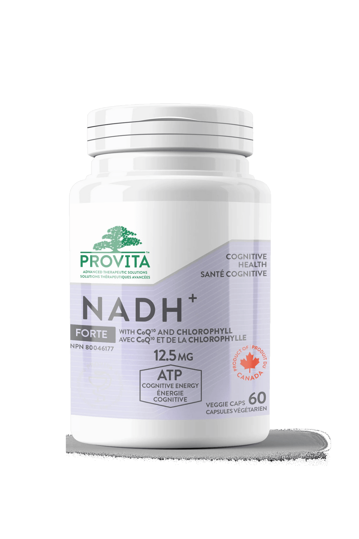 Provita NADH+ 60 Vegan Capsules - Improve Memory, Focus, and Brain Activity, Help to Increase Energy Production (ATP), Helps With Fatigue and Senility