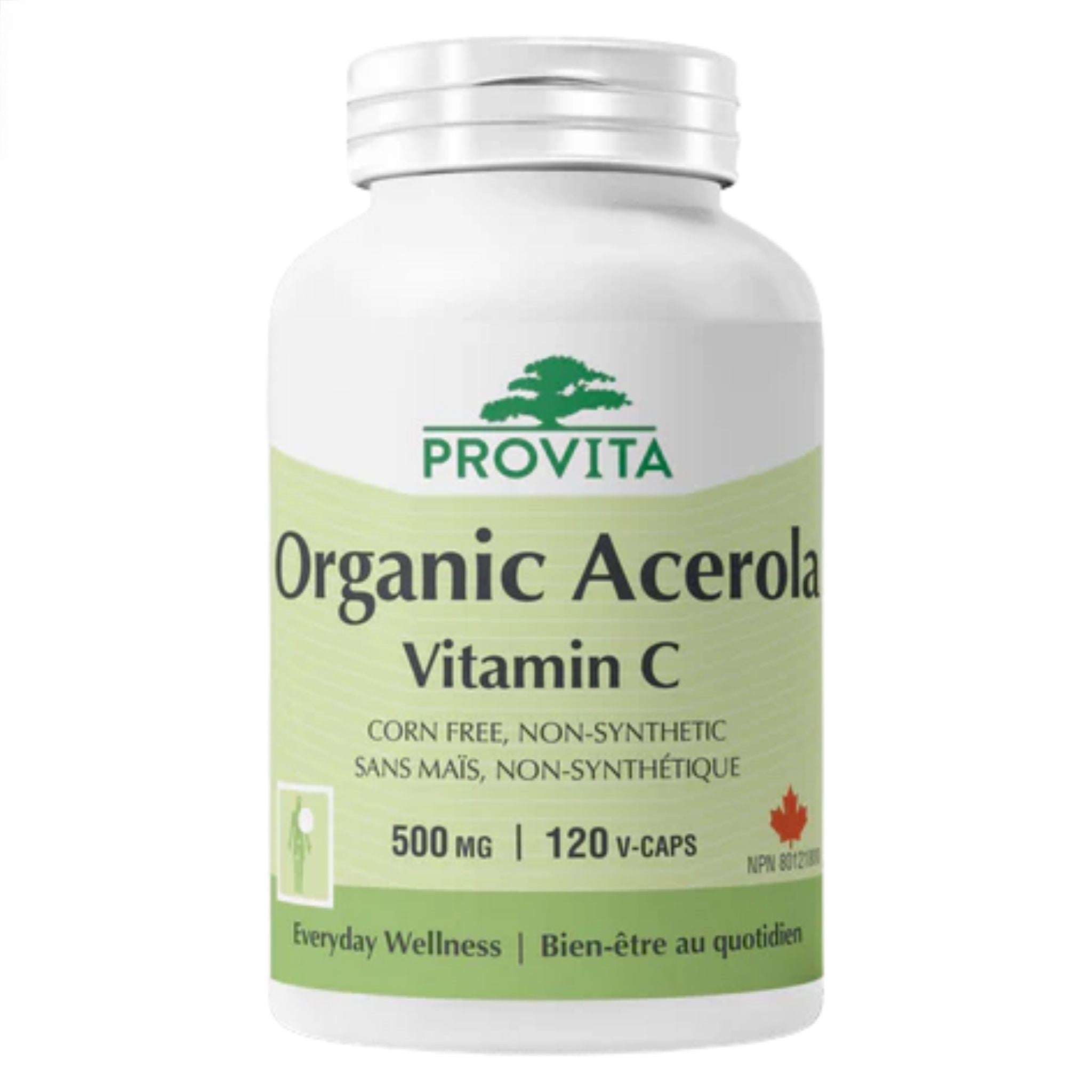 Provita Acerola Organic Vitamin C 120 Vegan Capsules - Nature's Source Inc