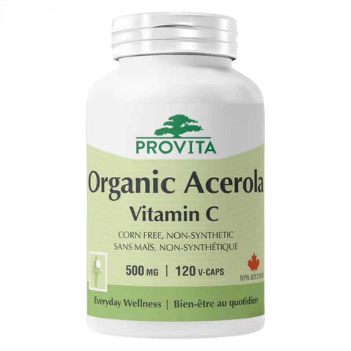 Provita Acerola Organic Vitamin C 120 Vegan Capsules - Nature's Source Inc