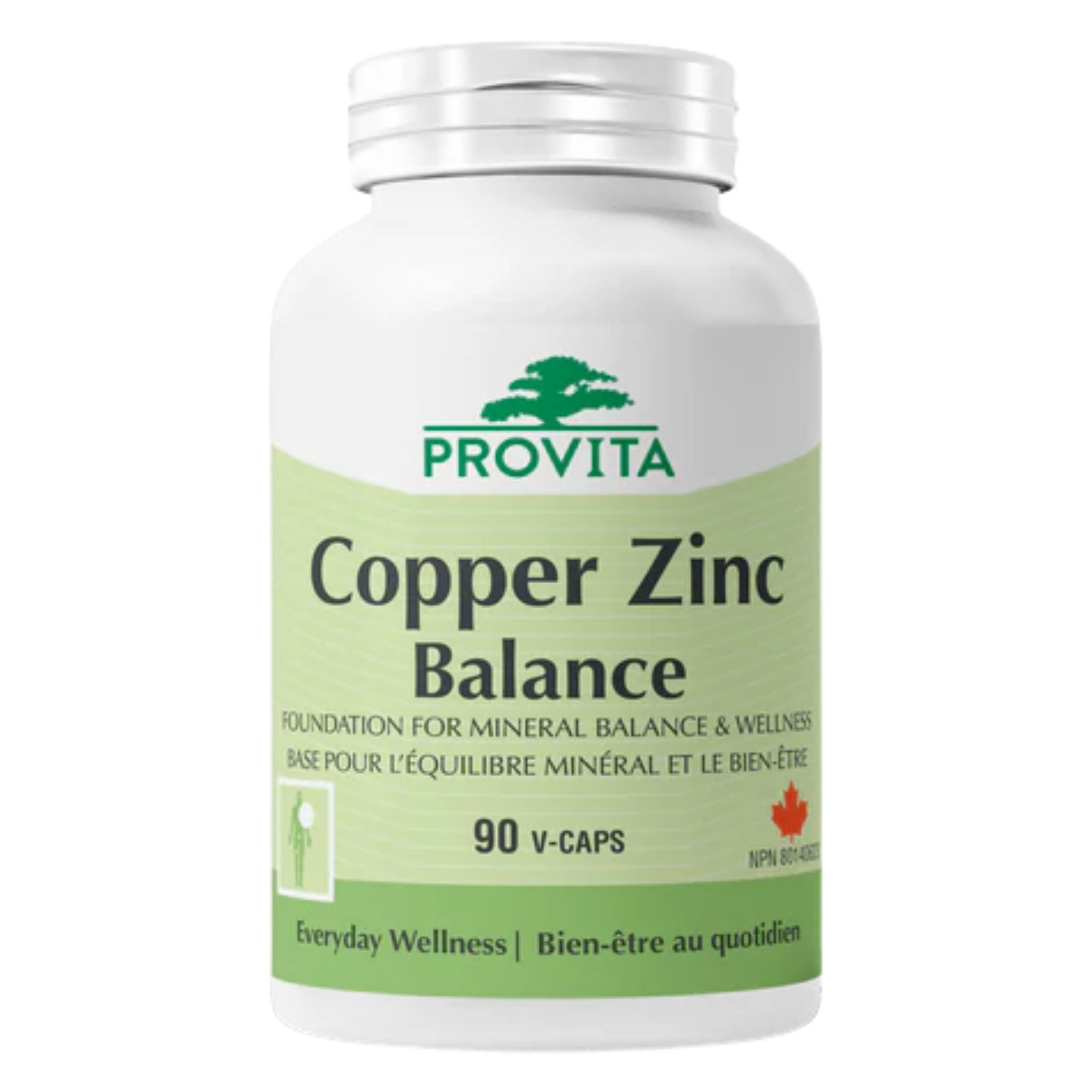 Provita Copper Zinc Balance 90 Vegetable Capsules - Nature's Source Inc