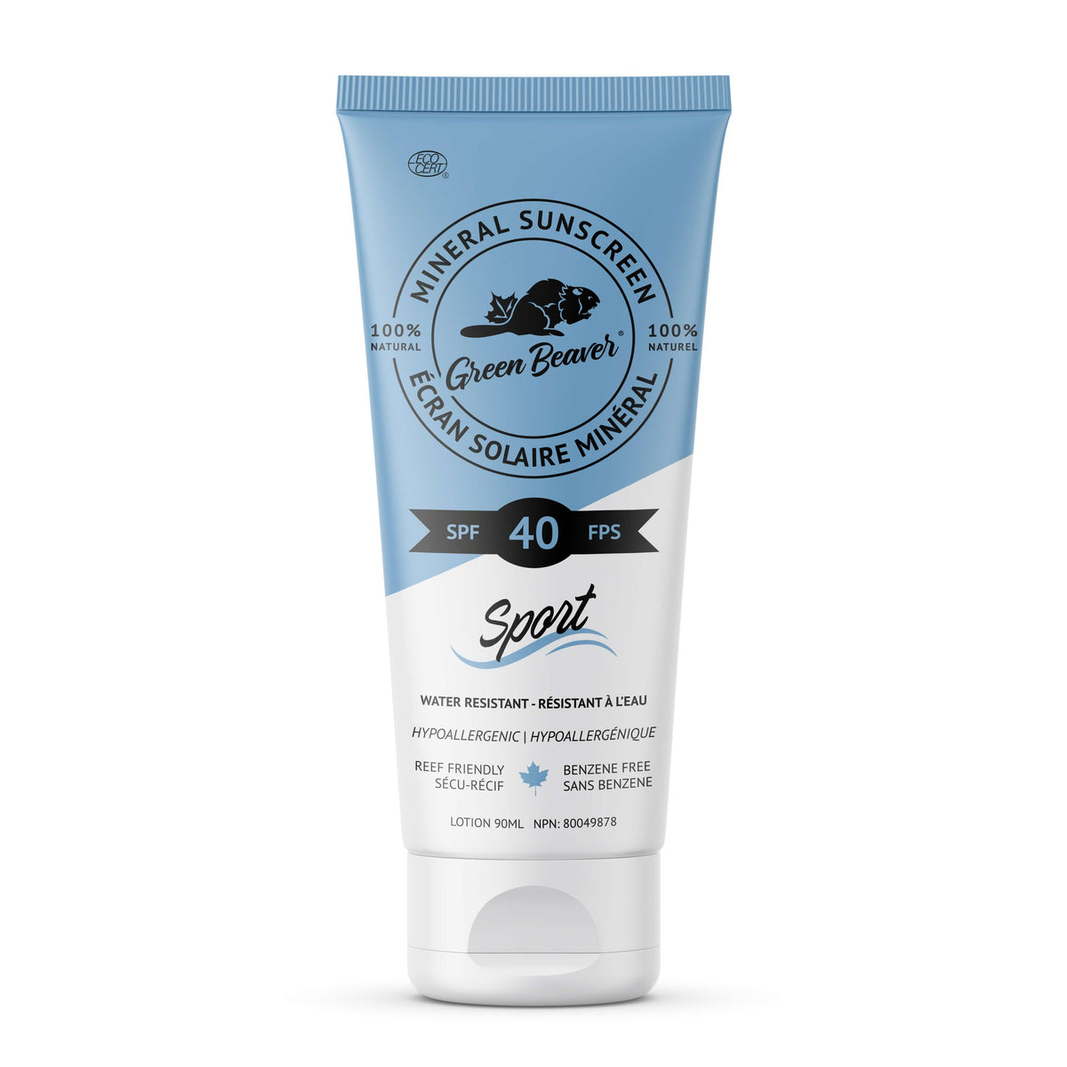 The Green Beaver Company SPF 40 Natural Mineral Sunscreen 90 ml