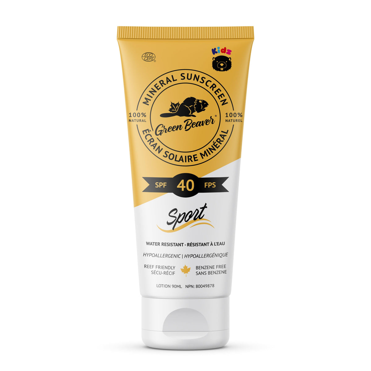 The Green Beaver Company SPF 40 Sport Lotion, 90 ml