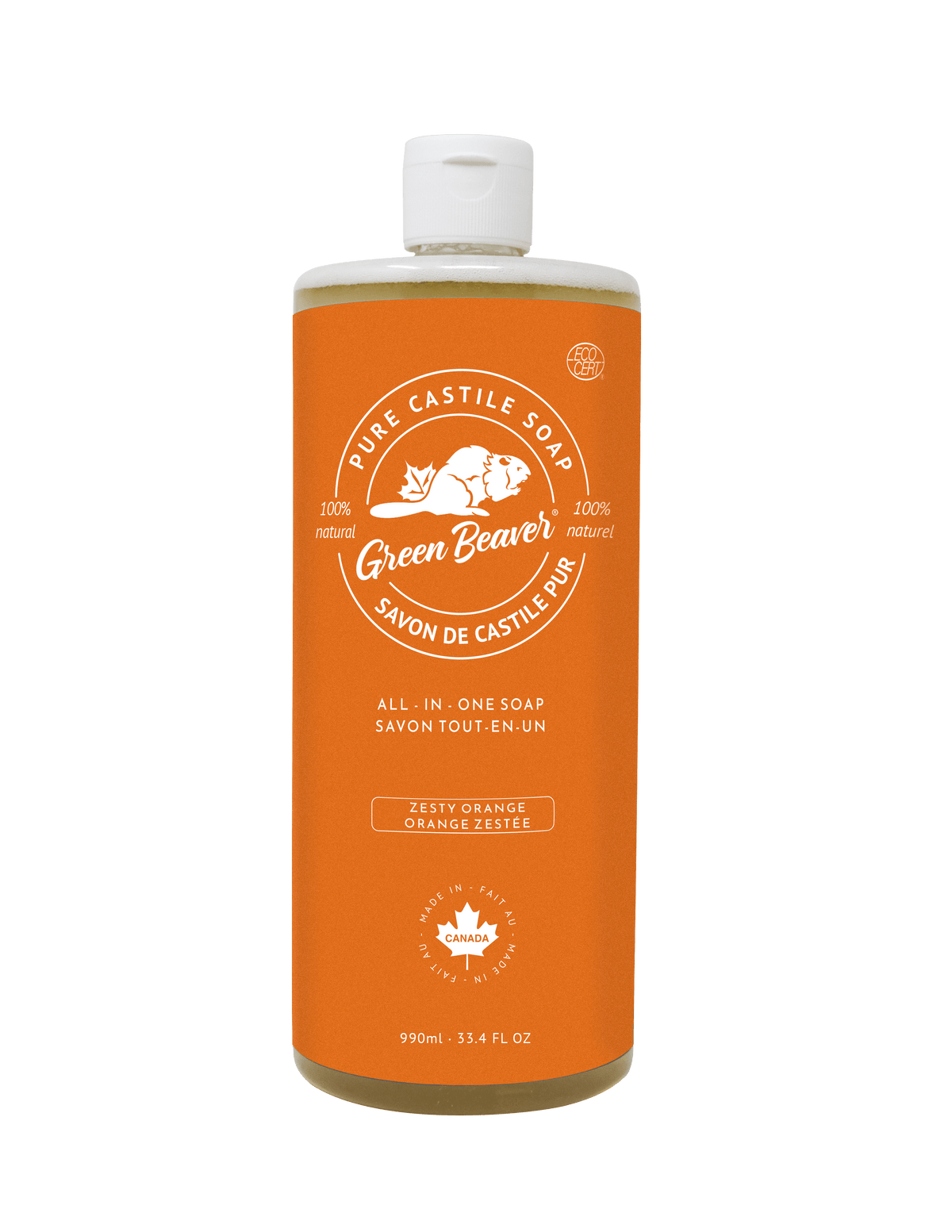 Green Beaver Orange Castile Soap 990ml