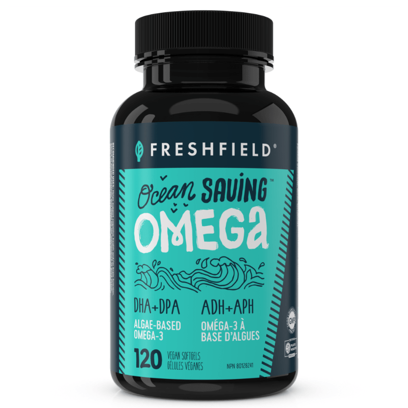 FreshField Ocean Saving Omega 3 DHA+DPA 120 Vegan Softgels - Help Maintain Cognitive Function, Cardiovascular Health, And Joint Mobility, Sustainable Alternative To Fish Oil, Easy - To - Swallow Tapioca - Based Brain Boost - Nature's Source Inc