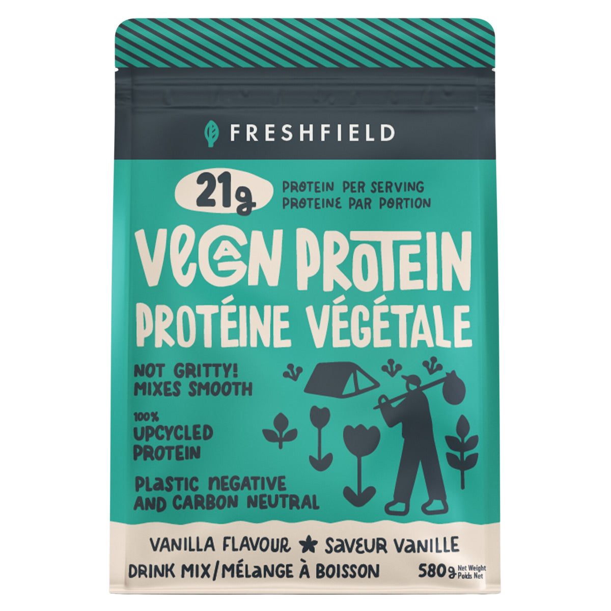 Freshfield Vegan Protein Vanilla Flavour 580g - Nature's Source Inc