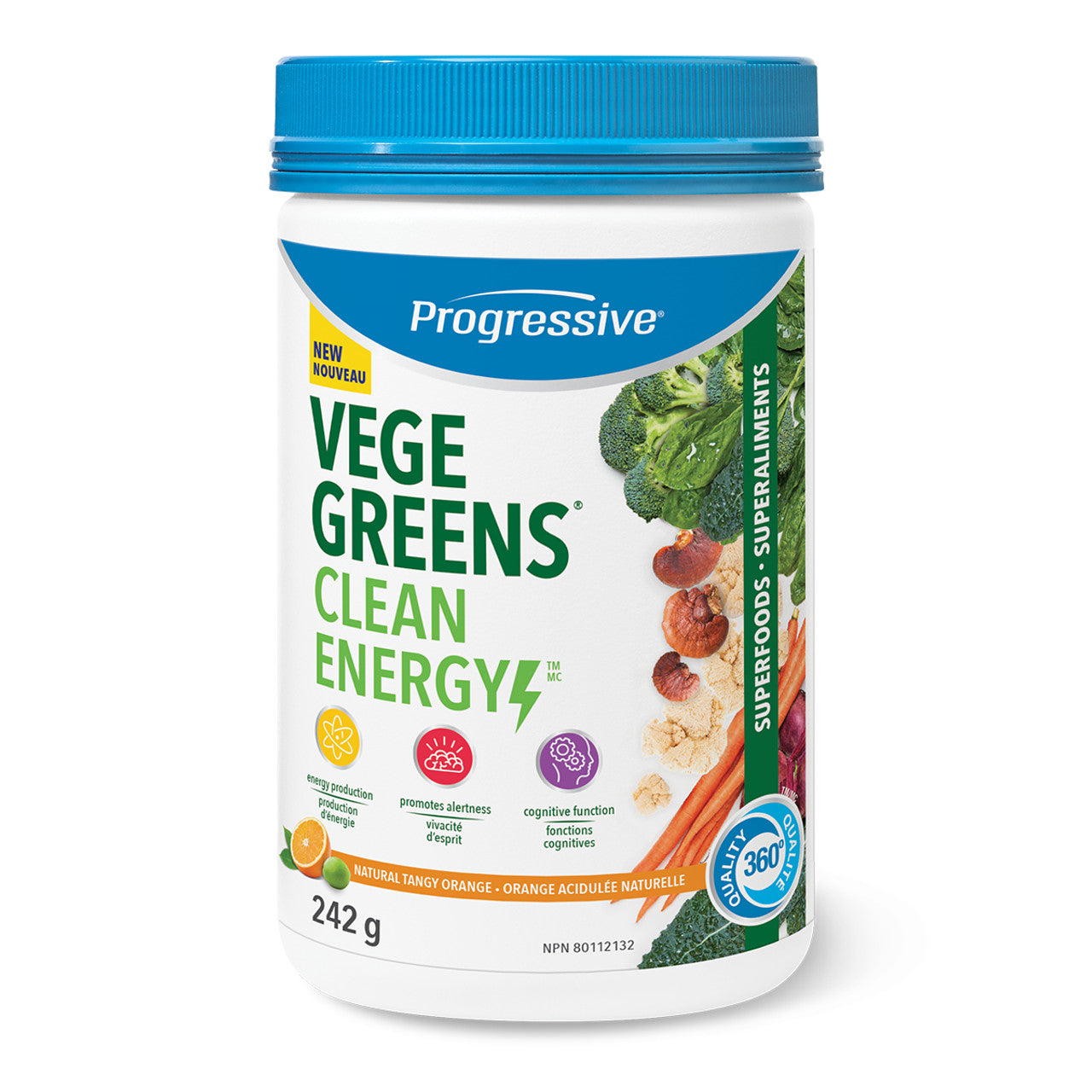 Progressive Vegegreens Clean Energy Orange 242g Online - Nature's Source