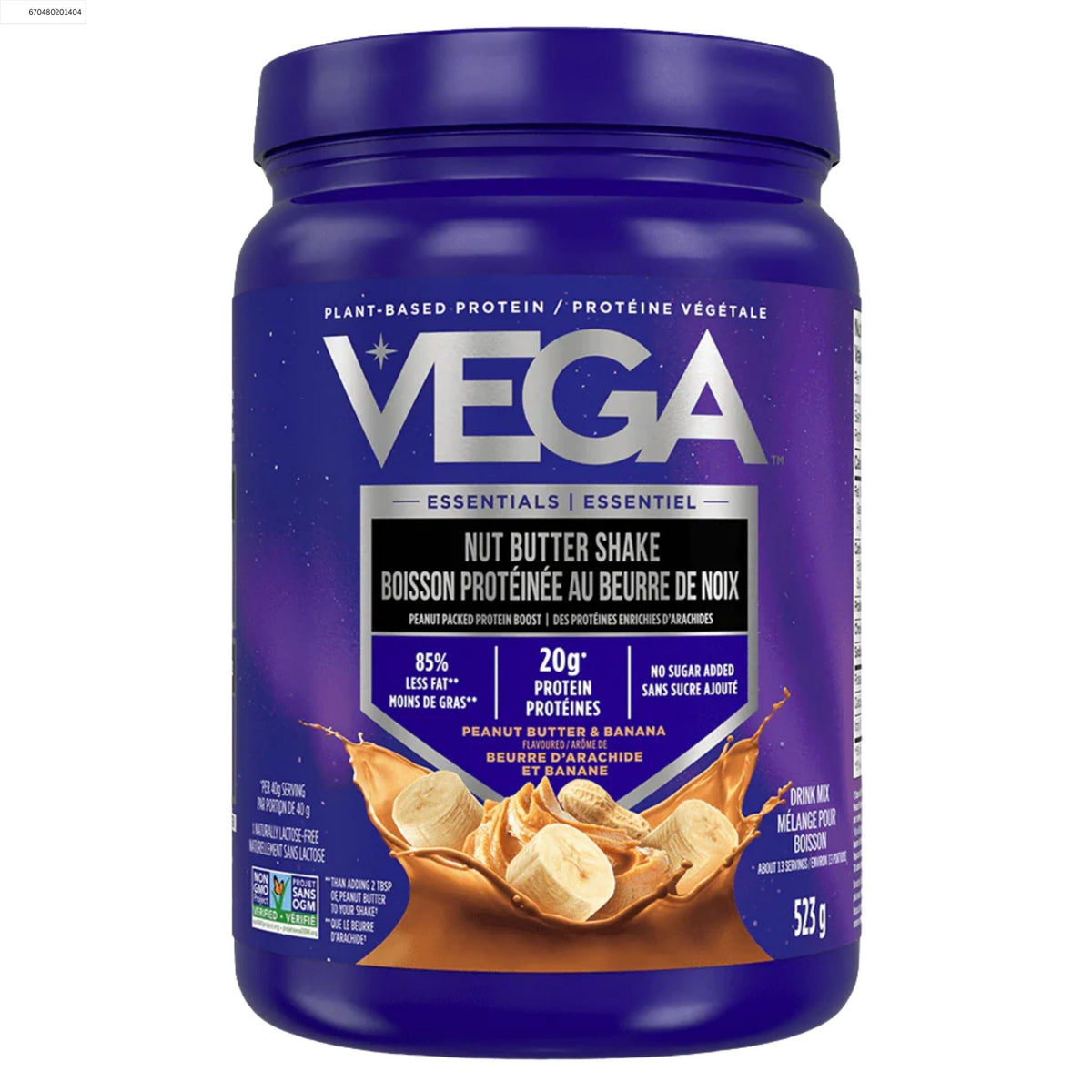 Vega Nut Butter Shake Peanut Butter & Banana 523g - Nature's Source Inc