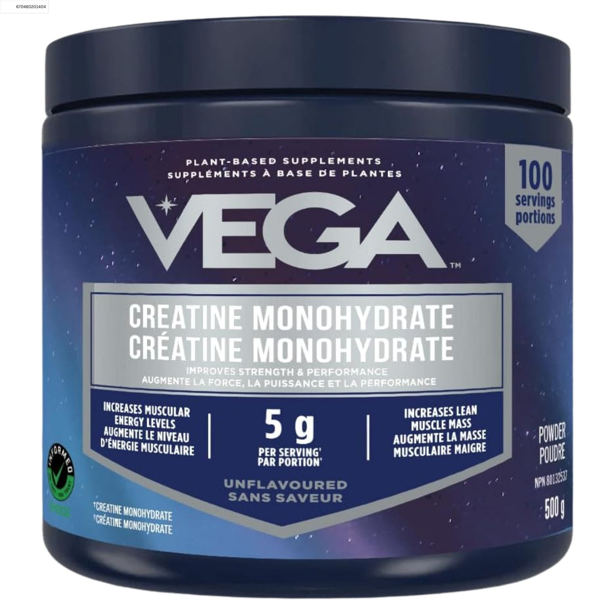 Vega Creatine Monohydrate 500g - Nature's Source Inc