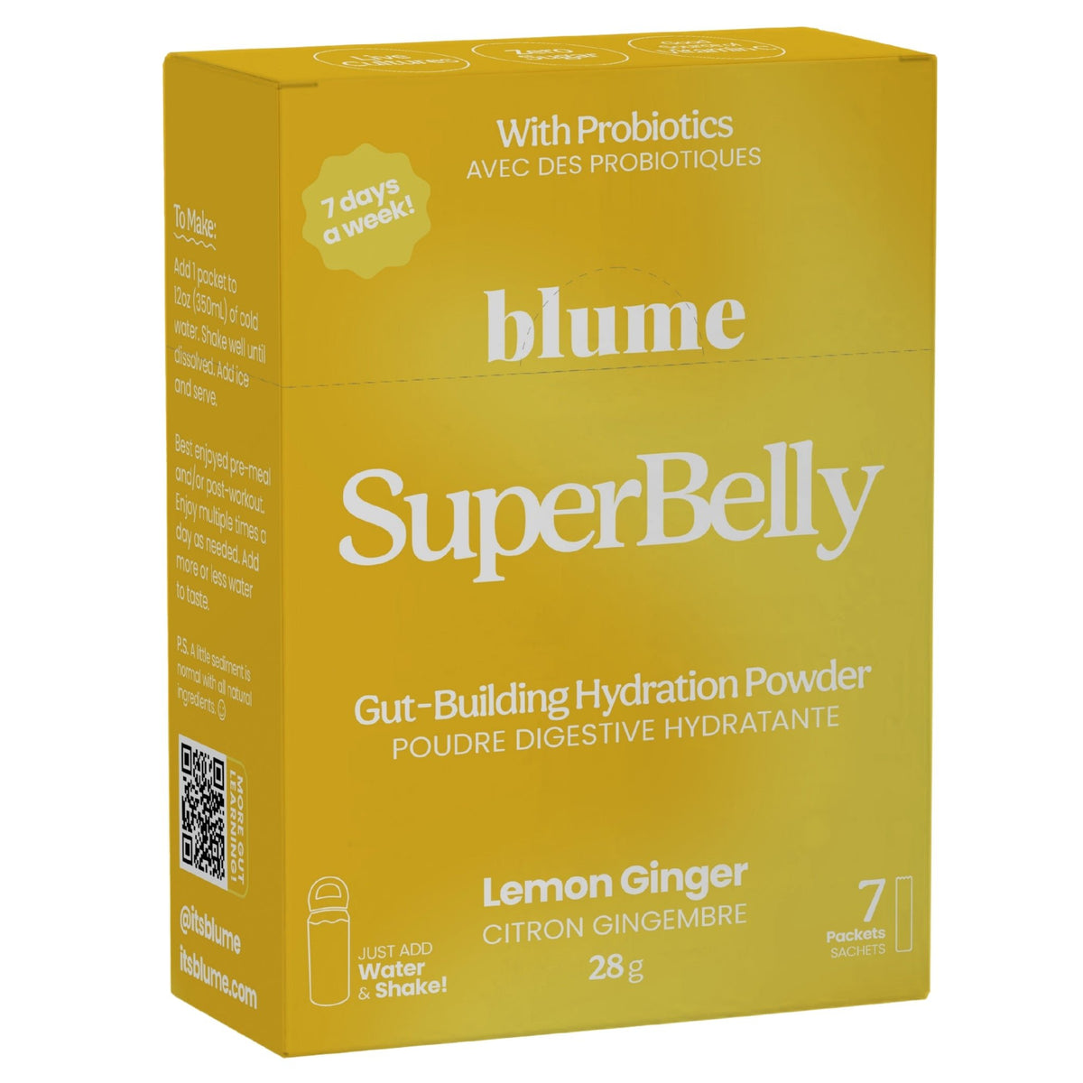 Blume SuperBelly Lemon Ginger 7pk 28g - Nature's Source Inc