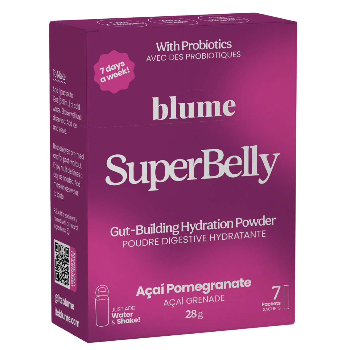 Blume SuperBelly Acai Pomegranate 7pk 28g - Nature's Source Inc