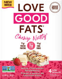 Love Good Fats Chewy Nutty White Chocolate Strawberry 4 Keto Bars - Delicious Low Carb Protein Snacks Filled With Crunchy Almonds, Cashews, and Sweet Strawberries - Nature's Source Inc