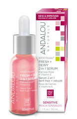 Andalou 1000 Roses Fresh Dewy 2 in 1 Serum 30ml