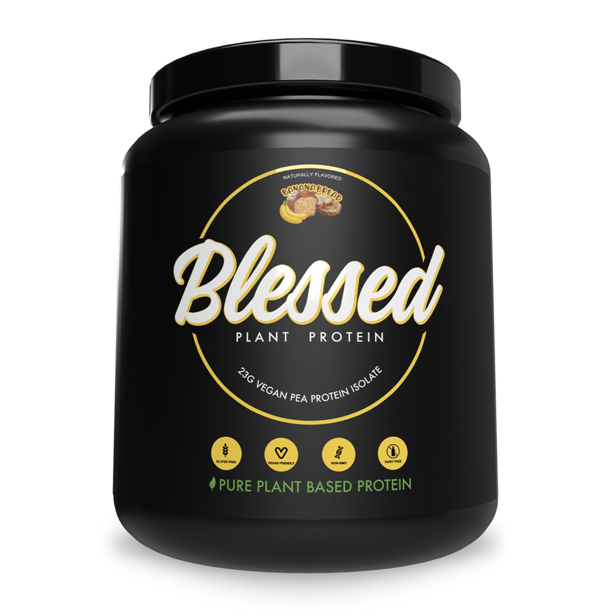 Blessed Protein Powder Banana Bread 1012g - Rich in Pure Plant-Based Protein, Prevents Bloating, Perfect for Breakfast