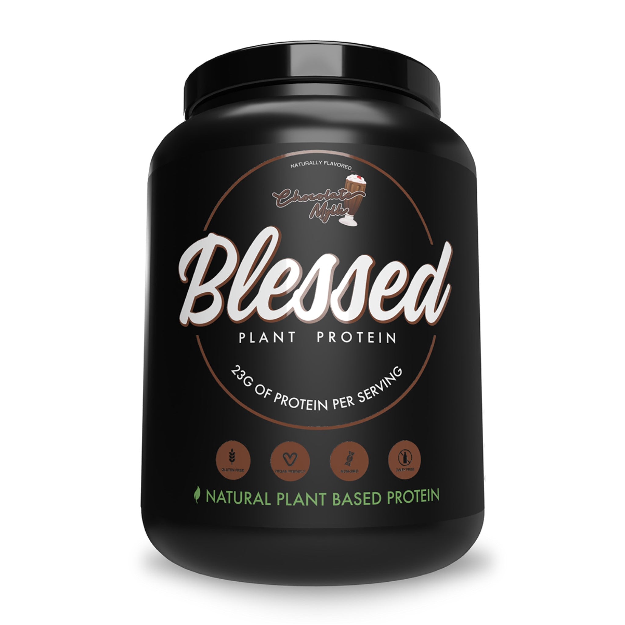 Blessed Protein Powder Chocolate Mylk 1143g - Supports Lean Muscle Development and Weight Management, Assists in Recovery, Increases Performance, and Enhances Endurance