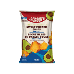 Jackson's Sweet Potato Chips Sea Salt 142g - Sweet Potatoes Are Slow-cooked in Avocado Oil, Paleo and Vegan Chips Are the Perfect Blend of Sweet, Tangy, and Vinegary