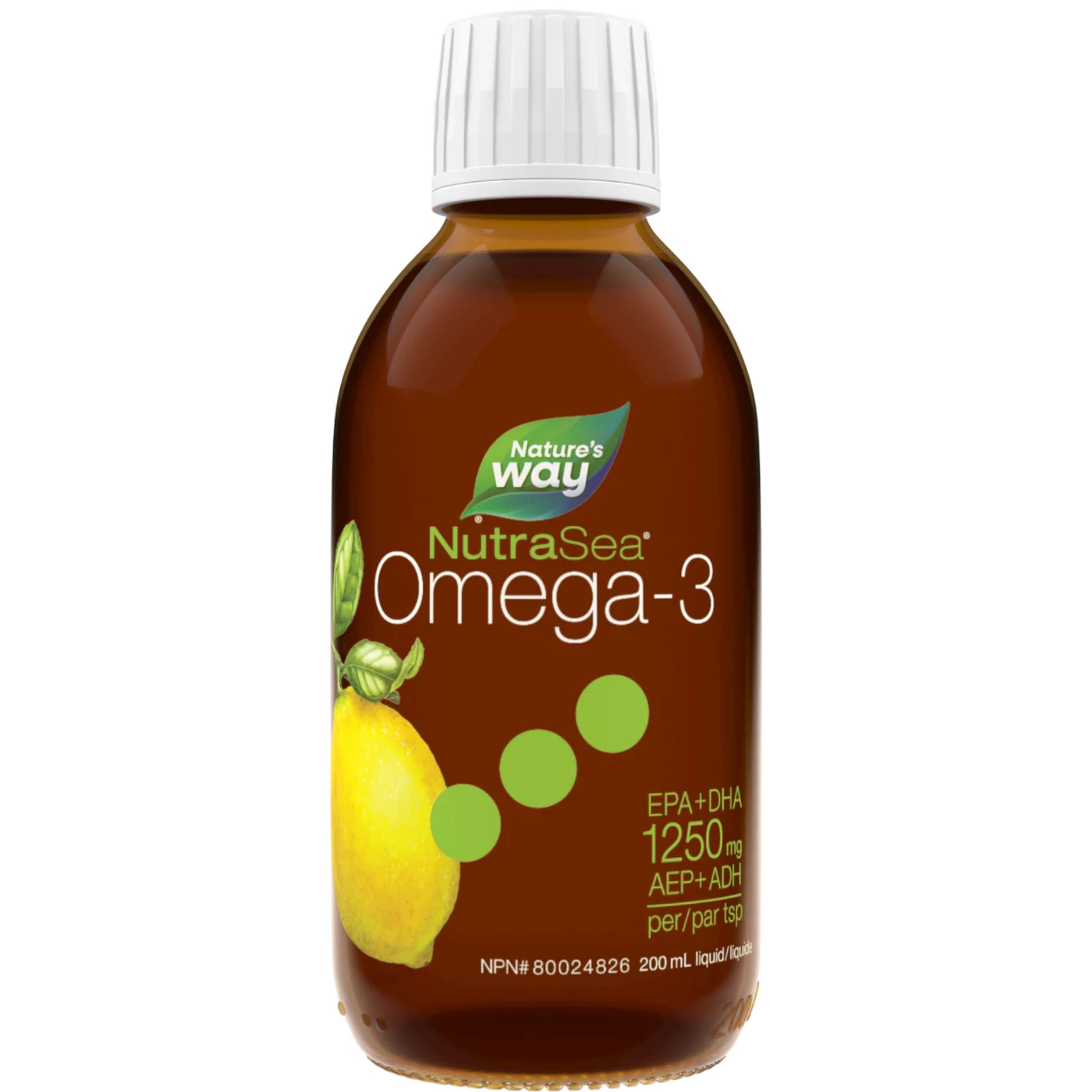 NutraSea Omega - 3 Zesty Lemon, 200ml - Nature's Source Inc