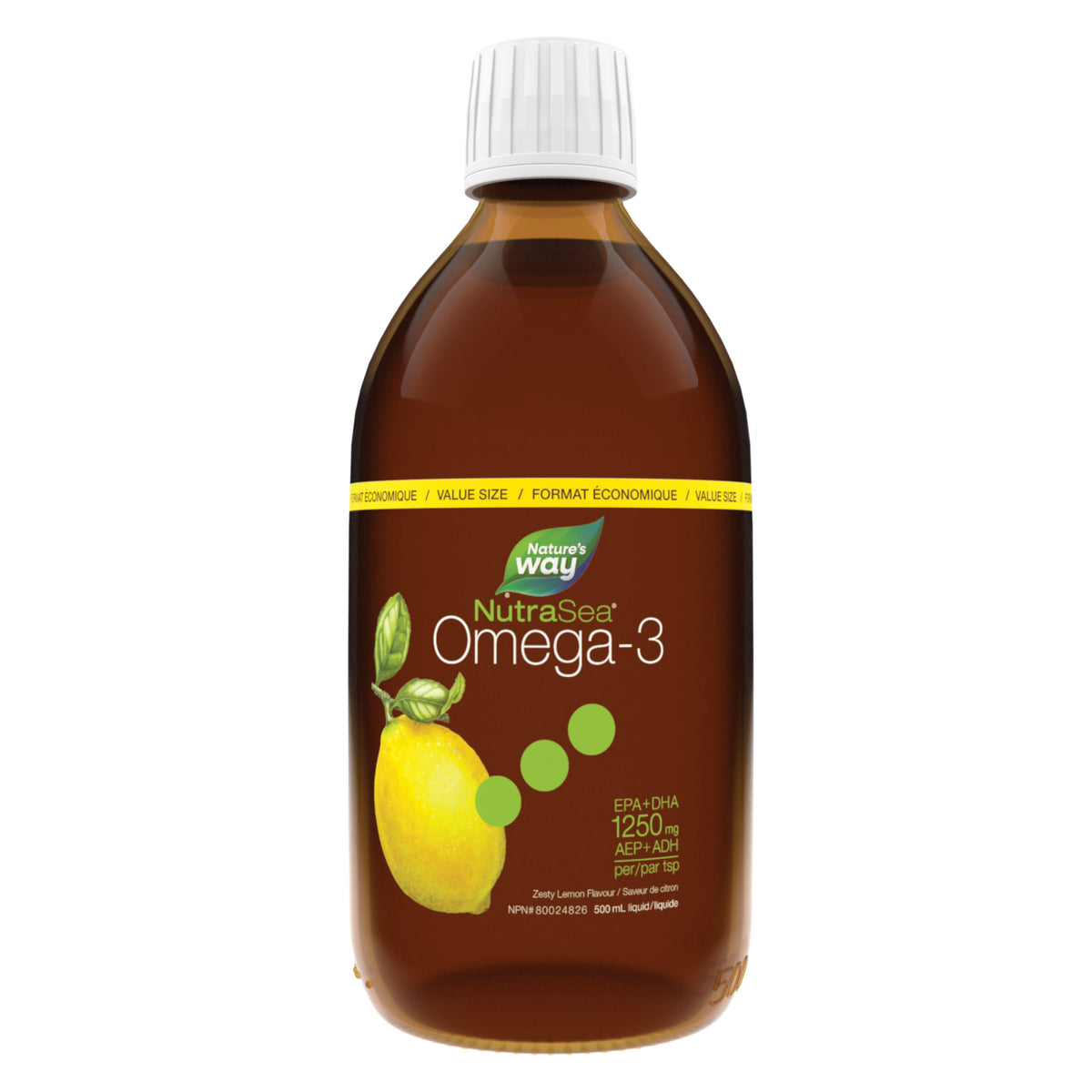 NutraSea Omega - 3 Zesty Lemon, 500ml - Nature's Source Inc